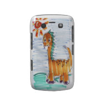 Cute Yellow Dinosaur Sketch Blackberry Bold Case