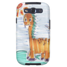 Cute Yellow Dinosaur Sketch Samsung Galaxy S Case