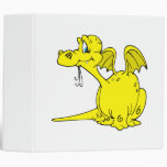 Cute Yellow Dragon Baby 3 Ring Binder