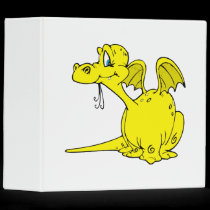 Cute Yellow Dragon Baby binders