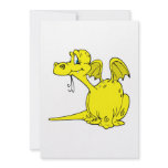 Cute Yellow Dragon Baby Custom Invite