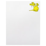 Cute Yellow Dragon Baby Custom Letterhead