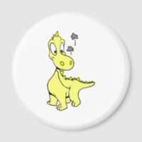 Cute Yellow Dragon Baby Refrigerator Magnet