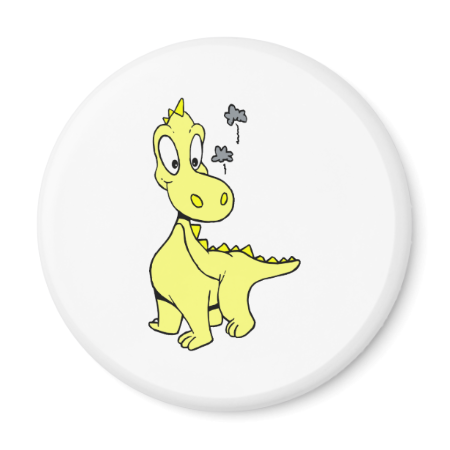 Cute Yellow Dragon Baby Refrigerator Magnet