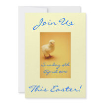 Cute yellow Easter Chick Invitations by MidnightDreamer Cute yellow Easter Chick Invitations
