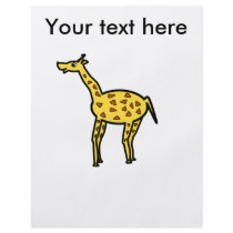 Cute yellow giraffe full color flyer
