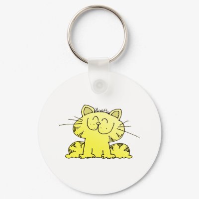 Cute Yellow Kitten Keychains by Toonboy