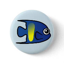 Cute Yellowbar Angelfish Pins