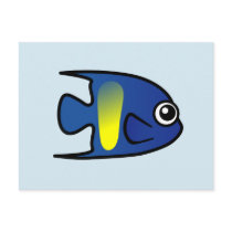 Cute Yellowbar Angelfish Postcard