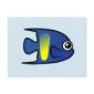 Cute Yellowbar Angelfish Postcard