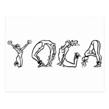CUTE Yoga Poses! Post Card