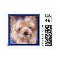 CUTE YORKIE ( I AM SHELBY ) LOVE STAMP stamps