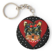 Cute Yorkie Poo Keychains