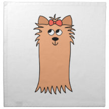 Cute Yorkshire Terrier, Dog. Napkin