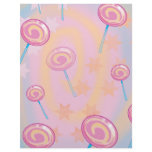 cute yummy lollipops and stars background letterhead