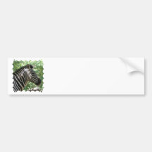 Cute Zebra Bumper Stickers