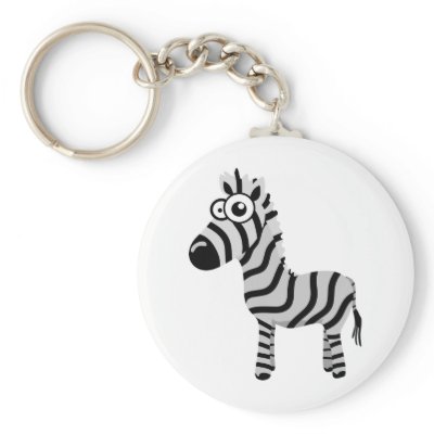 Cute zebra keychains