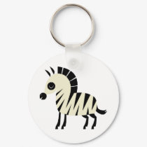 Cute Zebra Keychain by turtlepig Cute Zebra Keychain