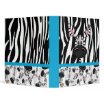 Cute Zebra Pattern Avery Binder