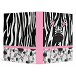Cute Zebra Pattern Avery Binder