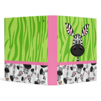 Cute Zebra Pattern Avery Binder
