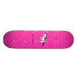 Cute zebra pink stars skateboard decks