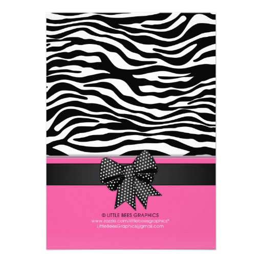 Cute Zebra Present Baby Shower Invitation