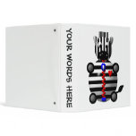 Cute zebra with a zipper vinyl binder