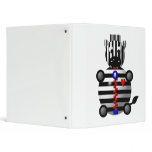Cute zebra with a zipper binders