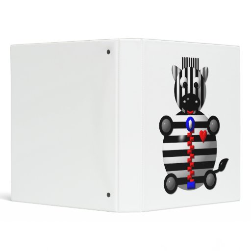 Cute zebra with a zipper binder Zazzle