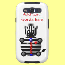 Cute zebra with a zipper casemate cases
