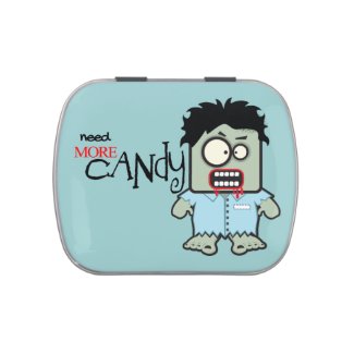 Cute Zombie Halloween Jelly Belly Candy Tin