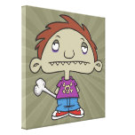cute zombie kid cartoon character canvas print