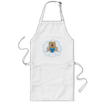 Cutelyn Baby Boy Angel Bear On Clouds Apron
