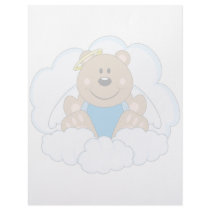 Cutelyn Baby Boy Angel Bear On Clouds letterhead