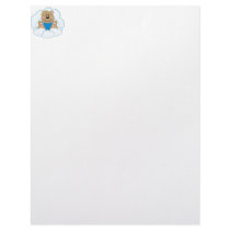 Cutelyn Baby Boy Angel Bear On Clouds letterhead