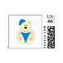 Cutelyn Baby Boy Baseball Polar Bear Stamps