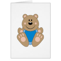 Cutelyn Baby Boy Bear Greeting Card