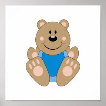 Cutelyn Baby Boy Bear Poster