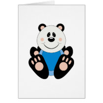 Cutelyn Baby Boy Panda Bear Greeting Card