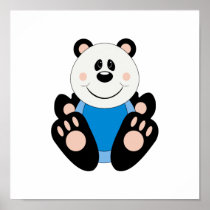 Cutelyn Baby Boy Panda Bear Poster