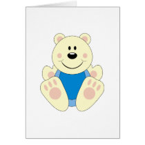 Cutelyn Baby Boy Polar Bear Greeting Card
