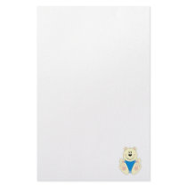 Cutelyn Baby Boy Polar Bear Custom Stationery
