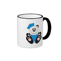 Cutelyn Baby Boy Sailor Panda Bear Coffee Mugs