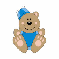 Cutelyn Baby Boy Silly Bear photo sculptures