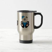 Cutelyn Baby Boy Silly Panda Bear Coffee Mugs