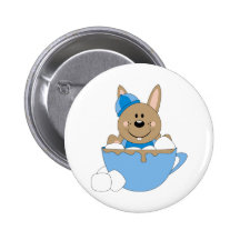 Cutelyn Baby Boy Snow Bunny Mug Buttons