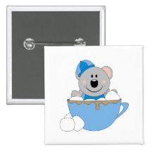 Cutelyn Baby Boy Snow Koala Bear Mug Pins