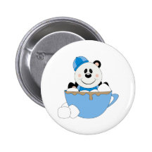 Cutelyn Baby Boy Snow Panda Bear Mug Buttons