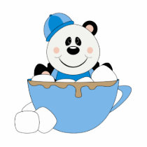 Cutelyn Baby Boy Snow Panda Bear Mug photo sculptures